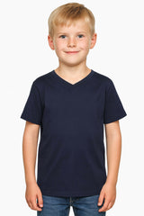 A2Z 4 Kids Basic T-Shirt Back to School Short Sleeve V Style Crew Neck Casual Fit Fashion 100% Cotton For Children Girls Boys Age 2-13 Years