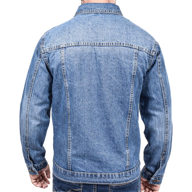 A2Z Mens Jacket Fashion Denim Jacket Jeans Long Sleeves Coat for Mens S To 3XL