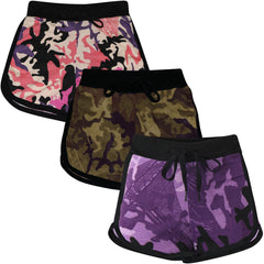 Kids Girls Shorts Contrast Athletic Gym Wear Dance Sports Summer Hot Short Pants