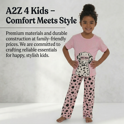A2Z 4 Kids Girls Short Sleeve Pyjamas Set 2 Piece Comfortable Sleepwear Set