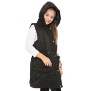 Kids Girls Fashion Oversized Gilet Long Line Jacket Long Sleeveless Coat 7-13 Yr