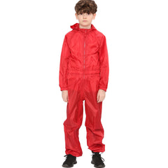 Girls Boys Raincoat Kids Puddle Suit All in One Waterproof Hooded Rainsuit