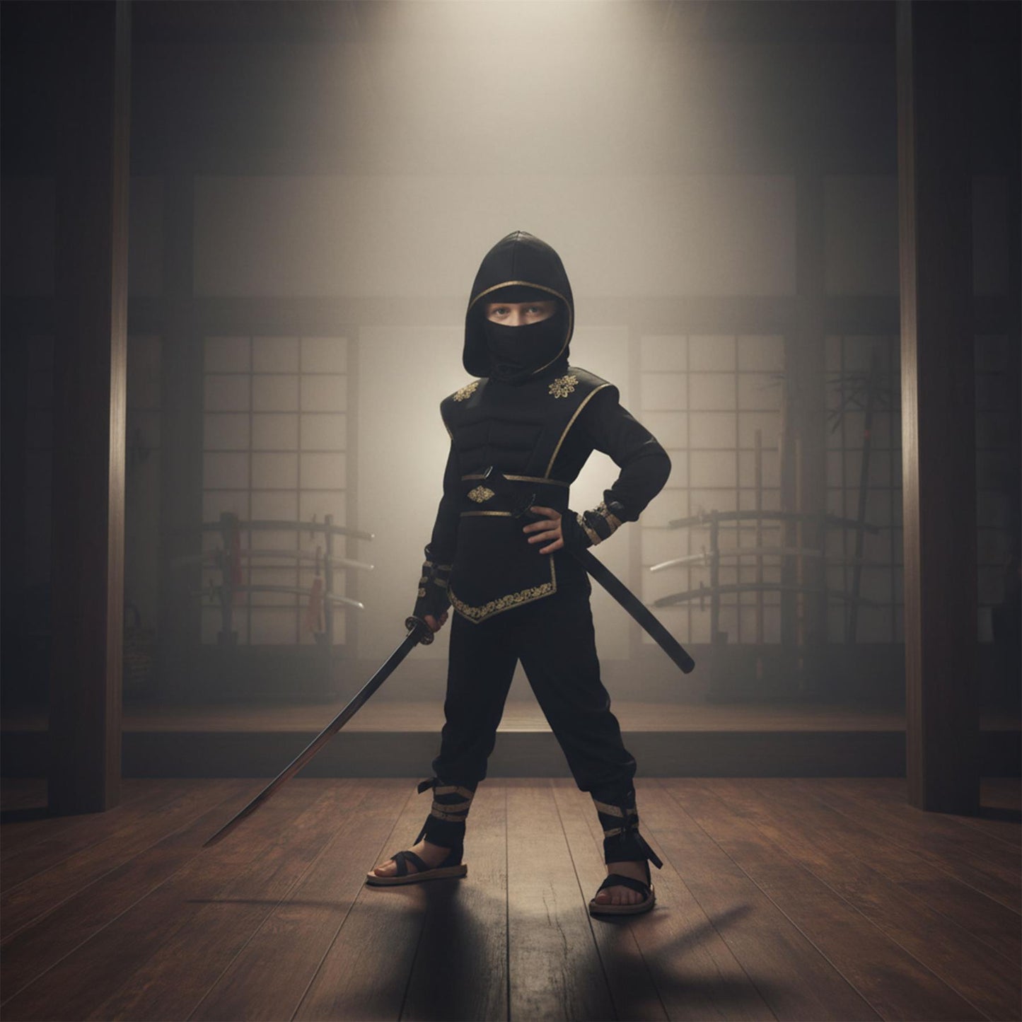 A2Z 4 Kids Boys Girls Ninja Halloween Costume Fancy Dress School Parties Costume