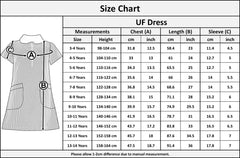 Girls Gingham School Dress Short Sleeve Check Zip Up Dresses With Scrunchies
