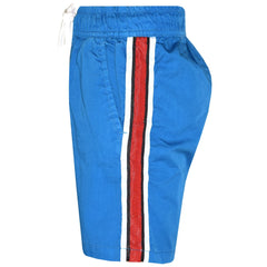 Kids Boys Girls Chino Shorts Contrast Stripes Knee Length Half Pant Age 5-13 Yr
