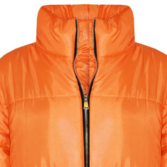 Girls Jacket Kids Wetlook Cropped Padded Quilted Puffer Bubble Jackets Coat 5-13