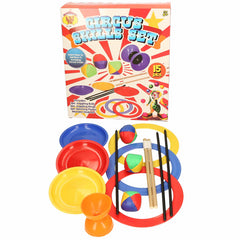 Kids Circus Skills Set 15pcs Juggling Rings Plates Diabolo Fun Educational Toy