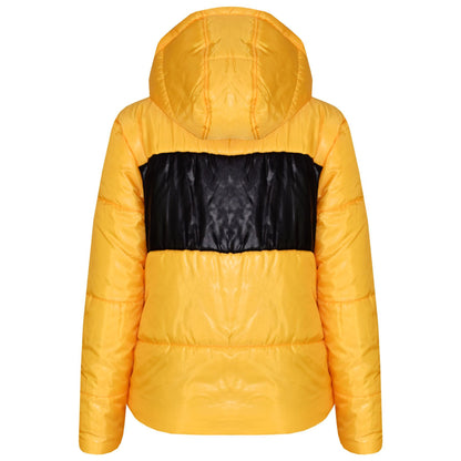 Kids Girls Boys Contrast Panel Jackets Hooded Padded Quilted Warm Coats 5-13 Yr