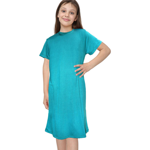 A2Z 4 Kids Girls Night Dress Nightgown Sleepwear Nightie Short Sleeve Nightwear Nighty for Kids 5 6 7 8 9 10 11 12 13 14 Years - A2Z 4 Kids