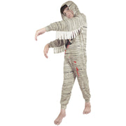 A2Z 4 Kids Girls Boys Spine Chilling Zombie Egyptian Mummy Halloween Attire Hooded Shredded Sleeves Ribbed Cuffs Soft Fabric Perfect Outfit for Trick or Treating and Halloween Parties - A2Z 4 Kids