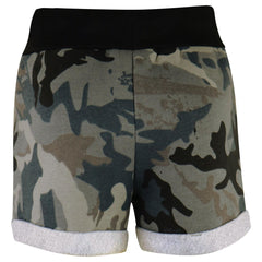 Kids Girls Shorts Fleece Camouflage Tartan Dance Gym Summer Hot Short Pants 5-13