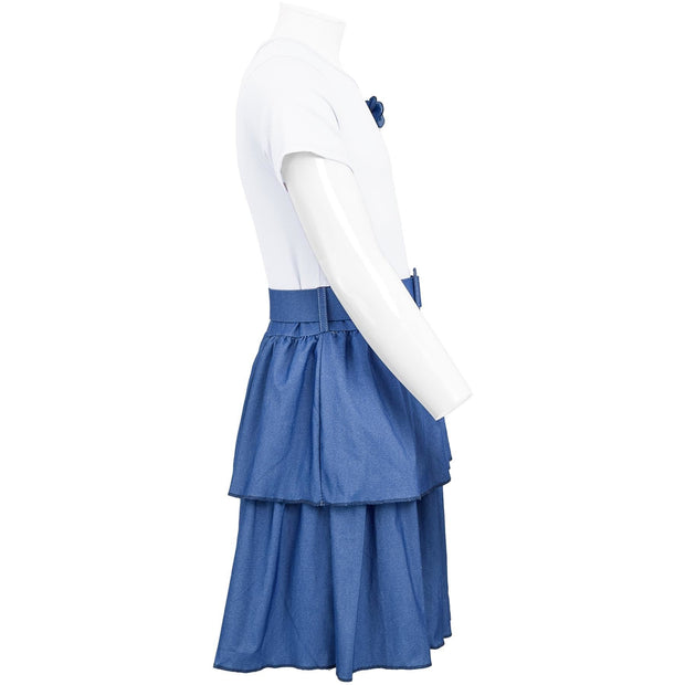 Kids Girls Summer Dress Casual Ruffle Party Dress Age 2-14