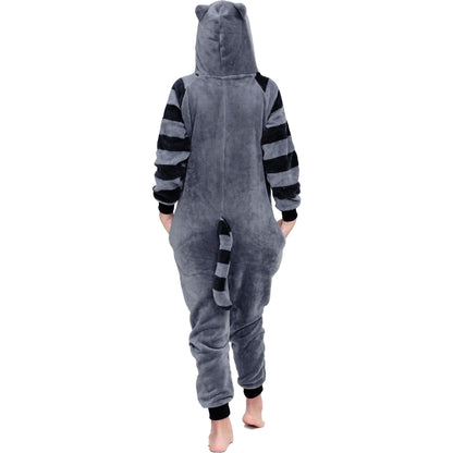 A2Z 4 Kids Girls Boys Raccoon Soft Fleece Kids Sleepsuit Xmas Pyjamas