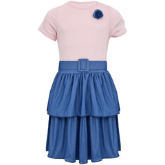 Kids Girls Summer Dress Casual Ruffle Party Dress Age 2-14