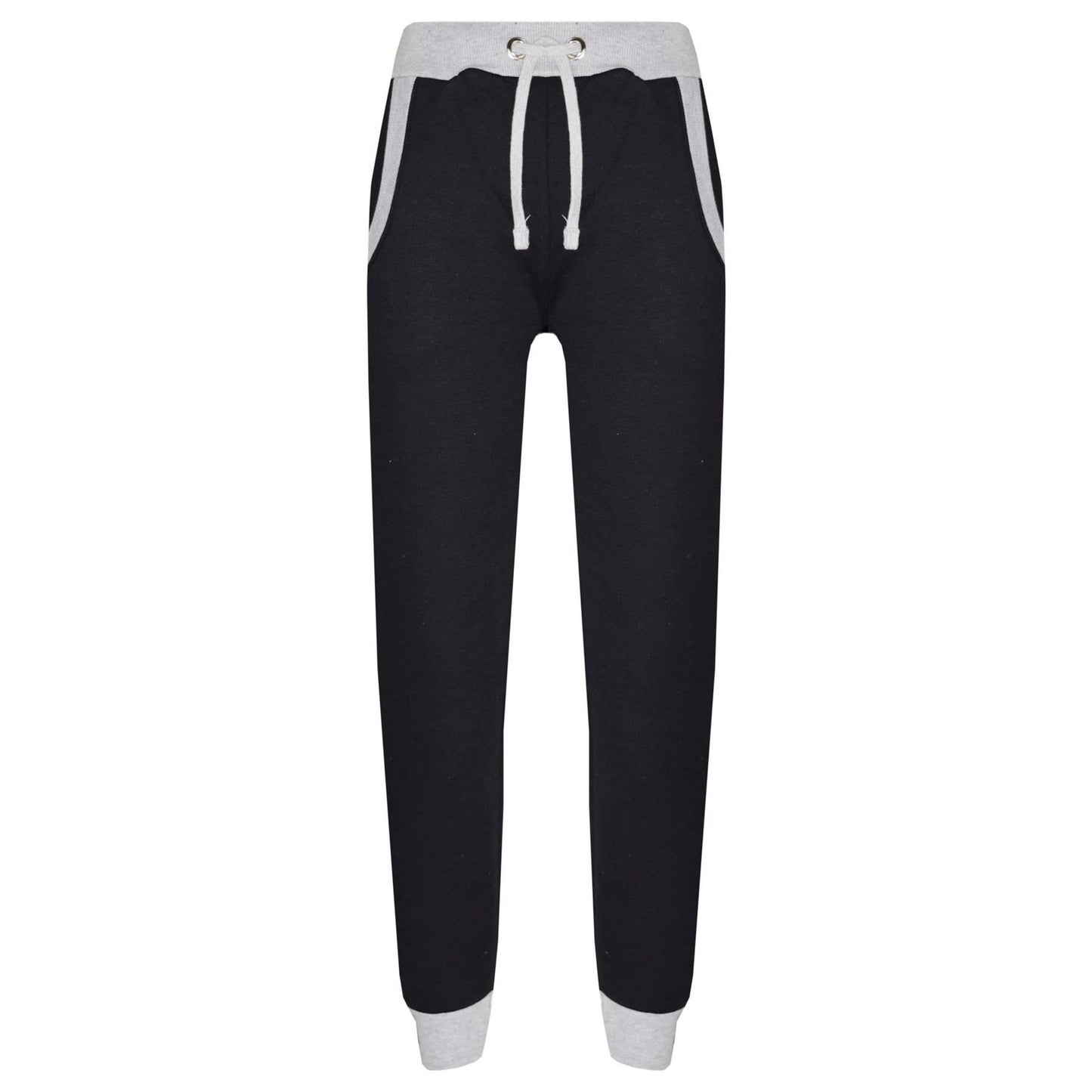 A2Z Kids Jogging Bottoms Joggers 2 Tone Cuffed Sweatpants Contrast Back To School Trousers Tracksuit Pants Age 5-13 Years