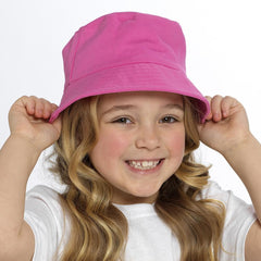 Kids Girls Boys Bucket Hat Summer Foldable Polyester Sun Protection Hiking Hat