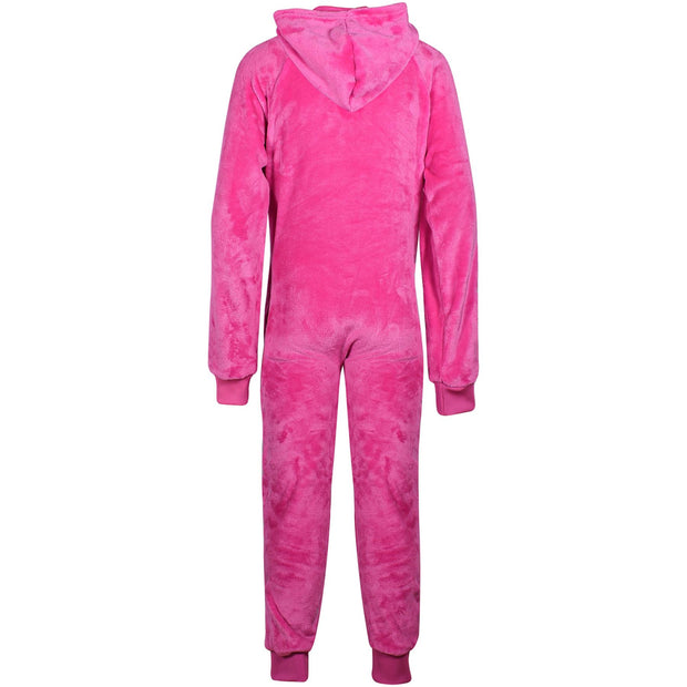 Kids Girls Boys Plain Fleece A2Z Onesie One Piece Hooded All In One Jumpsuit