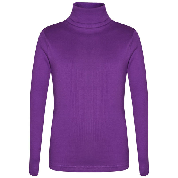 Kids Girls Polo Neck T Shirt Thick Cotton Turtleneck Jumper Long Sleeve Top 2-109