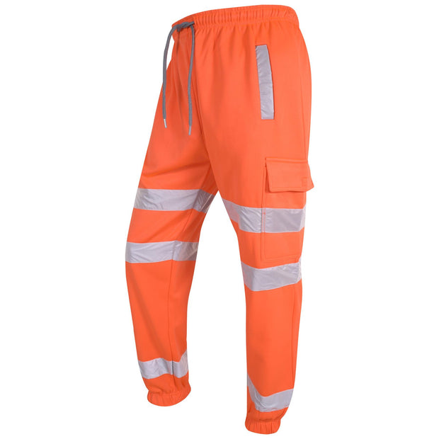 A2Z High Visibility Safe Work Pants Reflective Sweatpants Hi Vis Viz Cargo Joggers Slim Fit Jogging Bottoms Casual Trousers Workout Safety Trouser For Men's Small Medium Large XL 2XL 3XL 4XL - A2Z 4 Kids