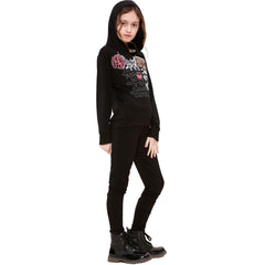 Girls Top Kids Made You Look Print Long Sleeves Hooded Top & Legging Set 5-13 Yr