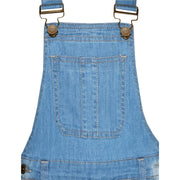 Kids Girls Denim Stretch Dungaree Shorts Jumpsuit Playsuit All In One 7-13 Years