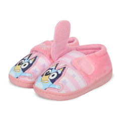 Kids Girls Bluey Slippers Official Licensed Character Footwear with Embroidered