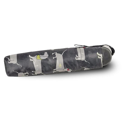 Ladies Supermini Folding Umbrella Sausage Dog AOP Lightweigh 50cm Compact Brolly