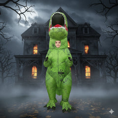 Kids Inflatable Dinosaur Costume Boys Girls T-Rex Halloween Fancy Dress Age 8-12
