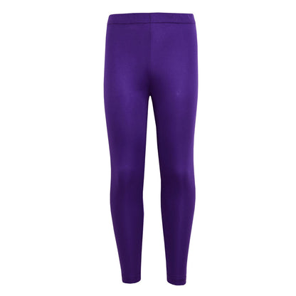 Gilrs Legging Kids Plain Color School Fashion Dance Leggings New Age 5-13 Years
