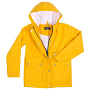 A2Z 4 Kids PU Raincoat Jackets Yellow Windbreaker Waterproof Parka Shower Resistant Hooded Raincoat Girls Boys Age 5-6, 7-8, 9-10, 11-12 & 13 Years - A2Z 4 Kids