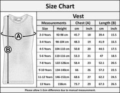 Kids Girls Ribbed Vest Top 100% Thick Cotton Fashion Tank Tops T Shirt 2-13 Year