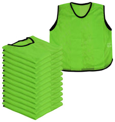 A2Z 12 Pack Sports Training Mesh Bibs Lightweight Comfortable and Breathable During Football Rugby Sports Bibs For Kids/Adult