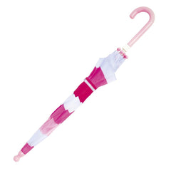 Kids Girl Stick Umbrella Monochromatic Rainbow Stripes Lightweight Brolly Canopy