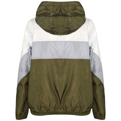 A2Z 4 Kids Windbreaker Olive Waterproof Raincoat Jackets Contrast Panels Shower Resistant Lightweight Hooded Coat Girls Boys Age 5-13 Years