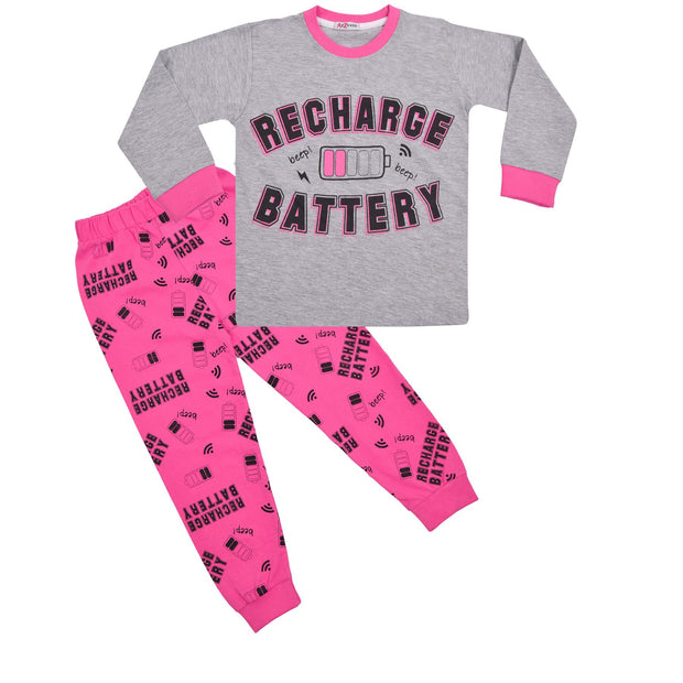 A2Z 4 Kids Splash Print Pyjama Set Contrast Colour PJS Matching Top Bottom Pink Pyjamas Comfy Loungewear Shorts Set Gifts for Girls Age  5-6, 7-8, 9-10, 11-12 & 13 years