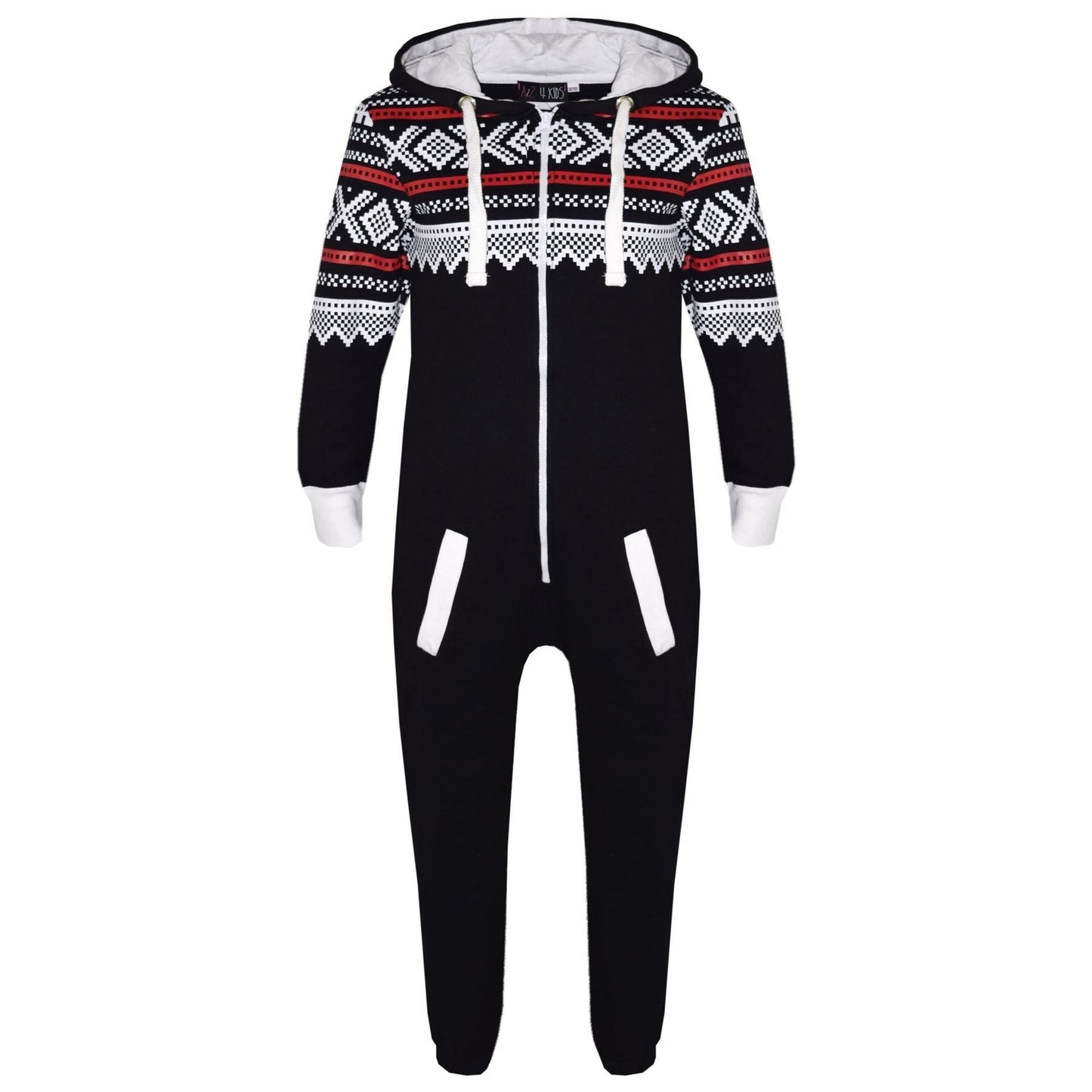 A2Z 4 Kids® Kids Fleece Onesie Girls Boys Aztec Snowflake Print All In One Jumsuit Playsuit Nightwear New Age 7 8 9 10 11 12 13 Years