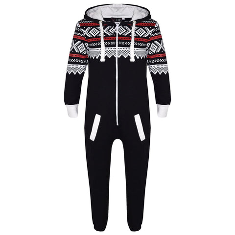 A2Z 4 Kids® Kids Fleece Onesie Girls Boys Aztec Snowflake Print All In One Jumsuit Playsuit Nightwear New Age 7 8 9 10 11 12 13 Years