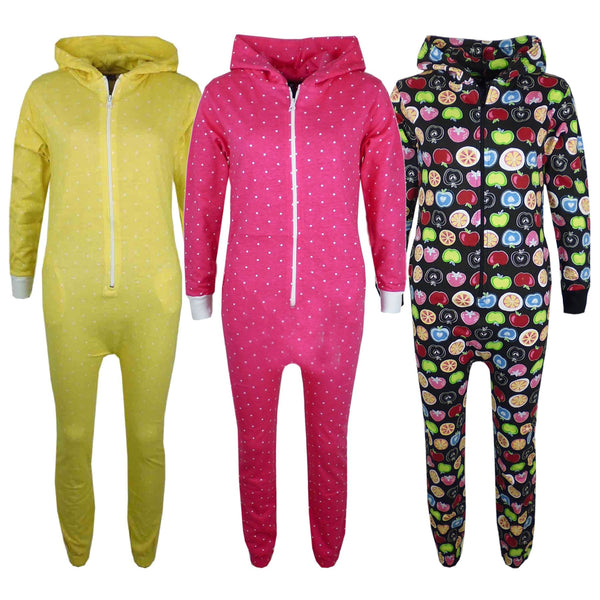 A2Z Onesie One Piece Kids Girls Boys Polka Dot Print Pyjamas Sleepsuit Costume