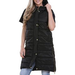 Ladies Oversized Gilet Long Line Style Jacket Long Sleeveless Fashion Women Coat