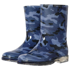 A2Z 4 Kids Boys Camouflage PVC Rain Boots Waterproof Mid-Calf Anti-Slip Wellies