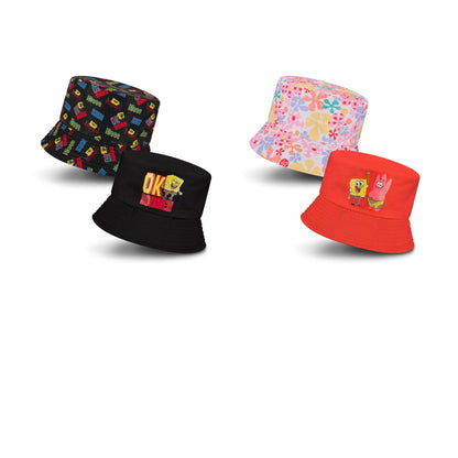 Kids Character Spongebob Reversible Bucket Hat Festival Beach Sun Hat 8-12 Years