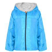 A2Z 4 Kids® Girls Boys Raincoats Jackets Kids Aqua Lightweight Kag Mac Waterproof Hooded Jacket Cagoule Rain Mac Age 5 6 7 8 9 10 11 12 13 Years