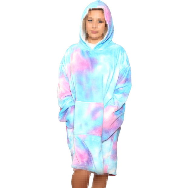 A2Z Unisex Mens Ladies Oversized Kangaroo Pocket Hooded Animal Wearable Blanket