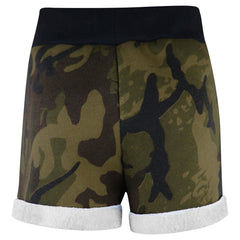 Kids Girls Shorts Fleece Camouflage Tartan Dance Gym Summer Hot Short Pants 5-13
