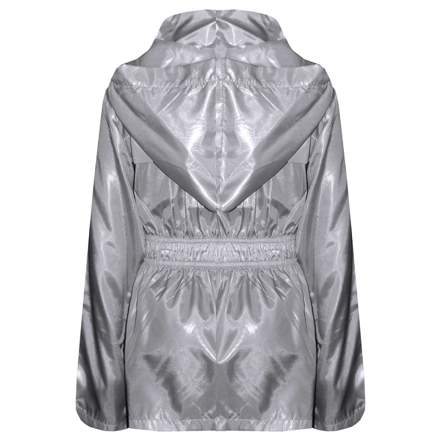 A2Z 4 Kids Unisex Raincoat Jackets Grey Windbreaker Waterproof Parka Shower Resistant Hooded Raincoat Childrens Girls Boys Age 5 6 7 8 9 10 11 12 13 Years