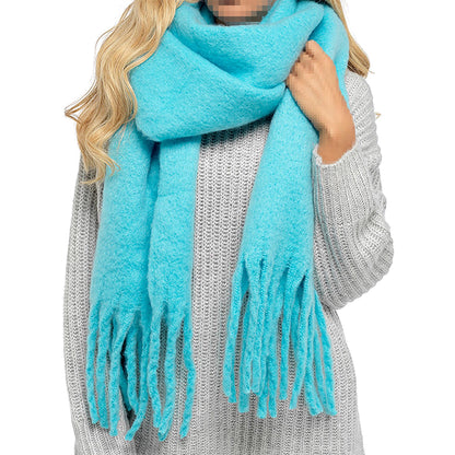 A2Z Ladies Winter Scarf Chunky Scarfs Cashmere Feel Tassel Brushed Blanket Scarf