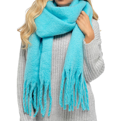 A2Z Ladies Winter Scarf Chunky Scarfs Cashmere Feel Tassel Brushed Blanket Scarf