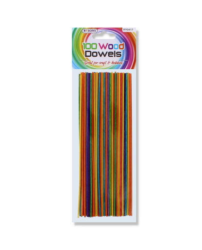 A2Z Wooden Dowels Craft Rods Natural Timber Sticks For Diy Hobby Projects