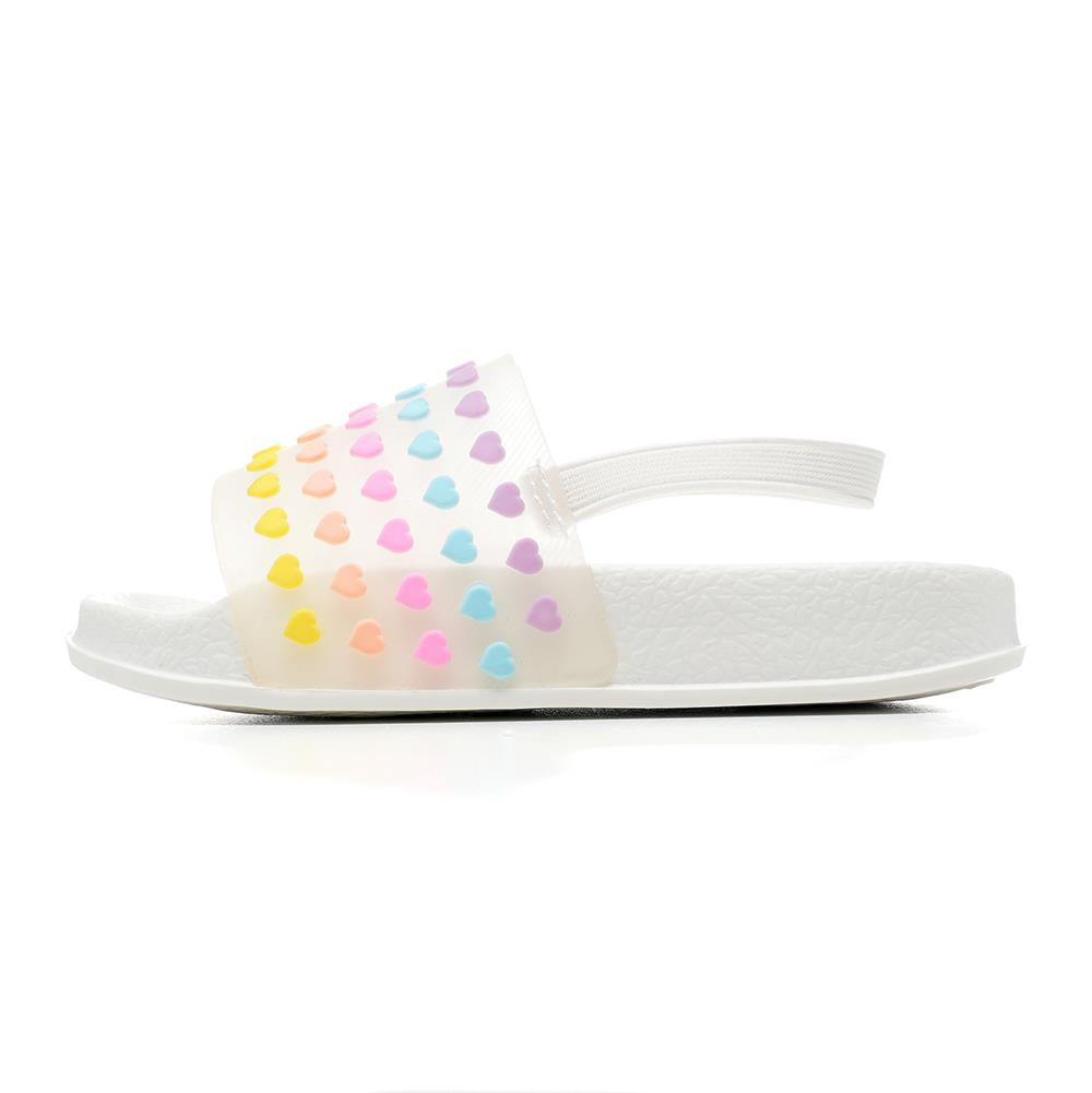 Girls EVA Sliders Heart & Unicorn Print Slip-On Summer Holiday Beach Pool Slides
