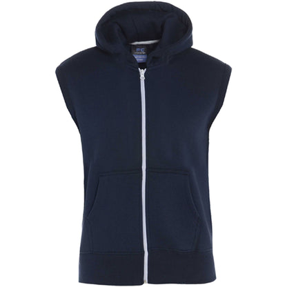 Kids Hooded Gilet Jacket Fleece Fabric No Sleeve Zipper Coat Boys Age 5-13 Year